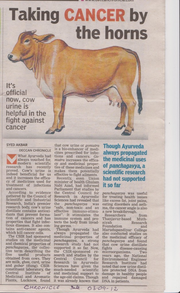 Cow Urine Article